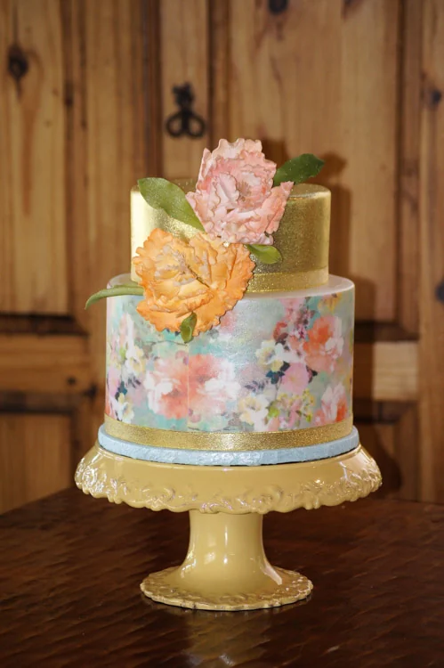 Custom Floral Cake From Karen's Bakery In Folsom, CA