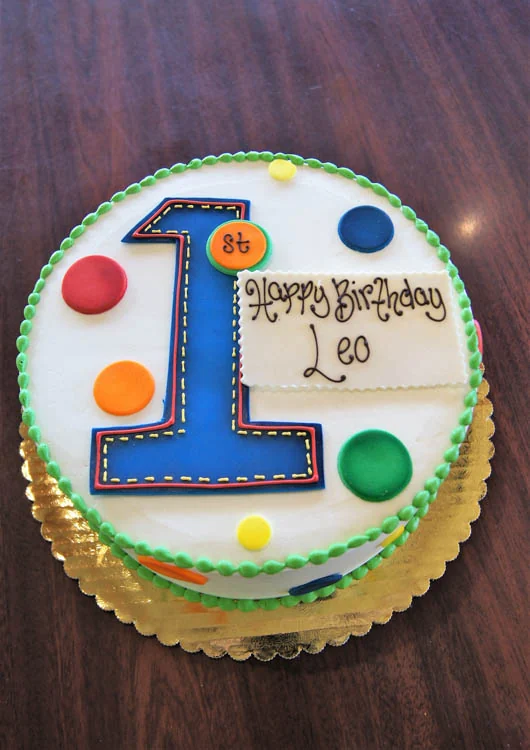 Custom Polka Dot Cake From Karen's Bakery In Folsom, CA